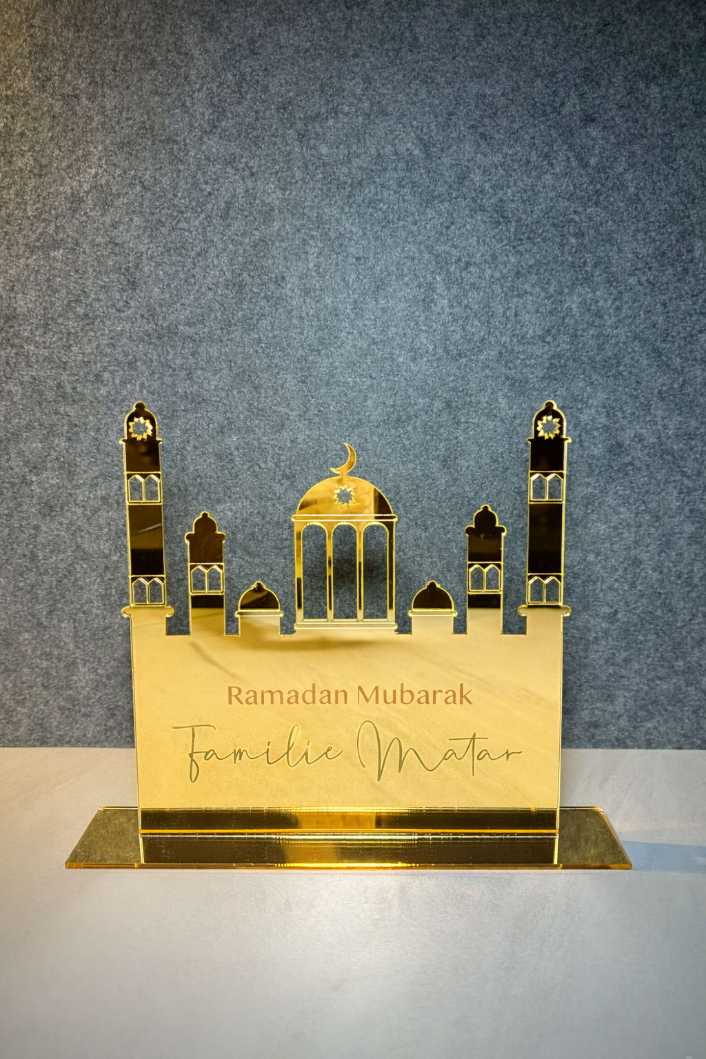 Personalisierte Ramadan-Deko "mosque" 🕌 auch in Holz, Silber & Gold erhältlich!