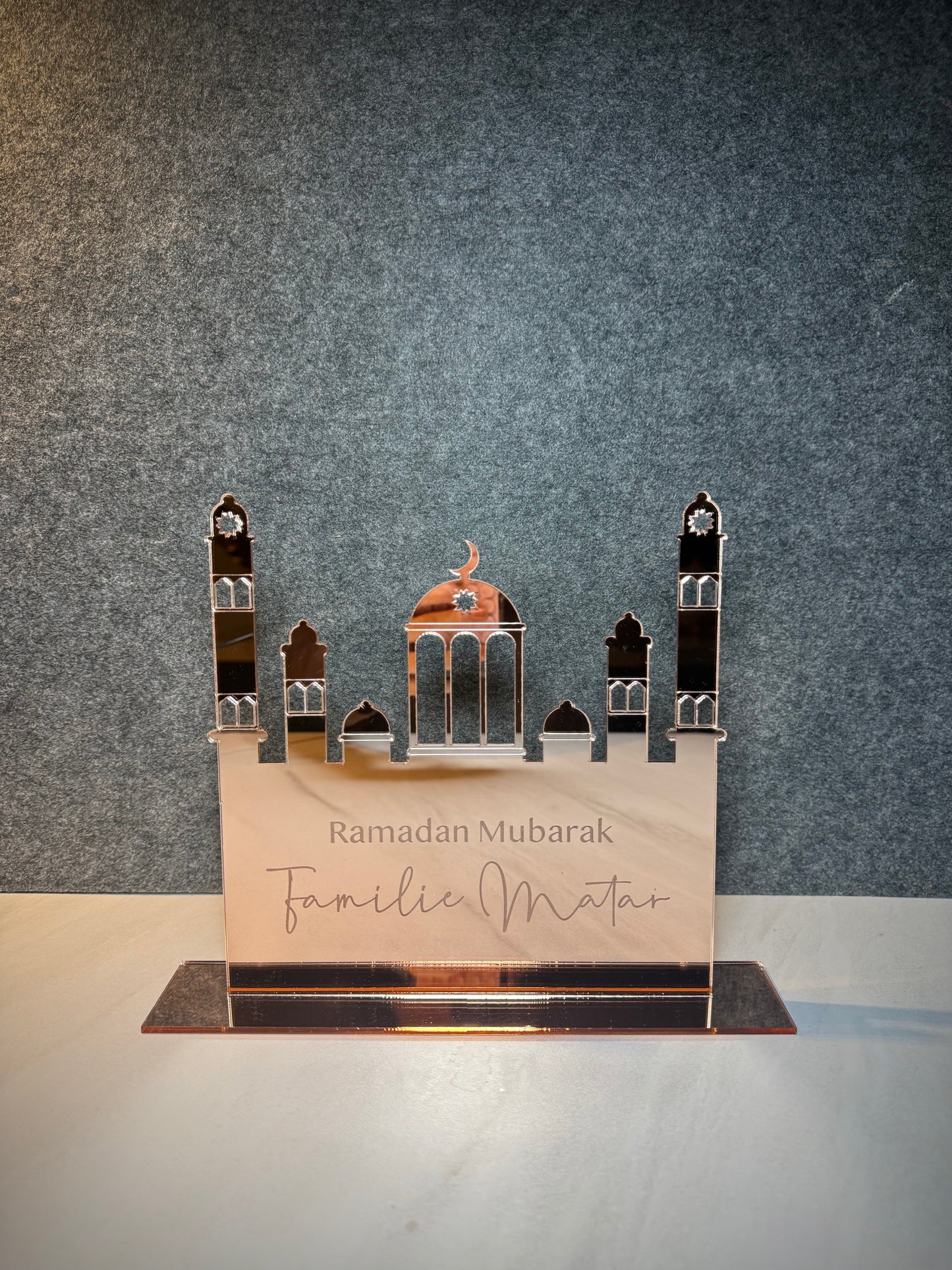 Personalisierte Ramadan-Deko "mosque" 🕌 auch in Holz, Silber & Gold erhältlich!